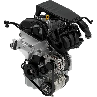 Ein Motor des Skoda Fabia 1.0 MPI mit 59 kW und 5-Gang-Schaltgetriebe.