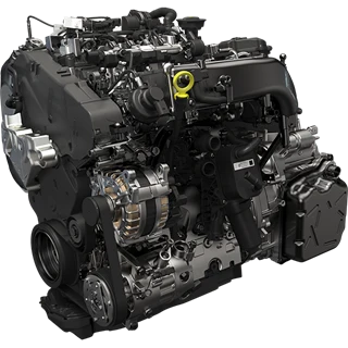 Motor eines Škoda Kodiaq 2.0 TDI mit 110 kW und 7-Gang-DSG-Getriebe.
