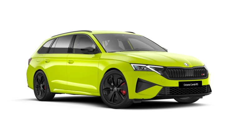 Ein grüner Škoda Octavia Combi RS