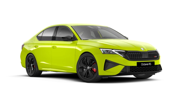 Ein grüner Skoda Octavia RS