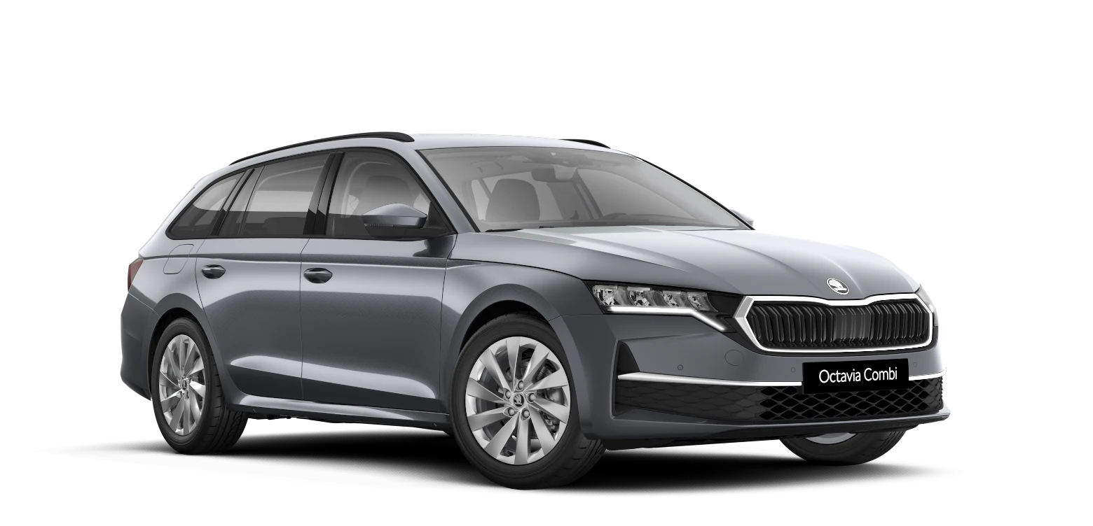 Ein grauer Škoda Octavia Combi