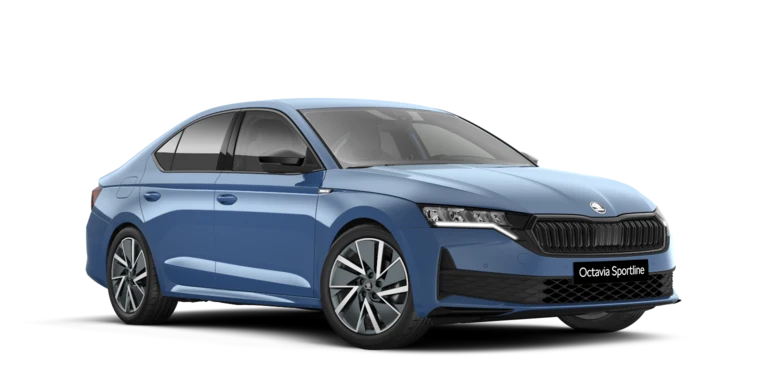 Ein blauer Skoda Octavia Sportline