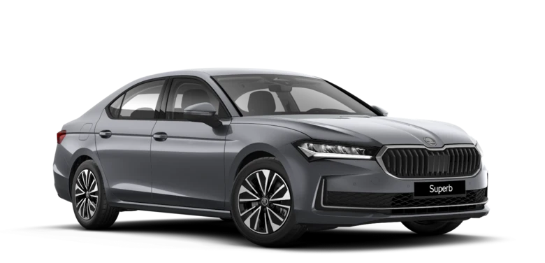 Ein grauer Skoda Superb iV